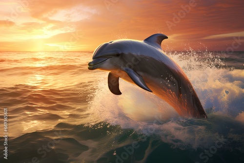 dolphin in ocean natural environment. Ocean nature photography © Muhammad