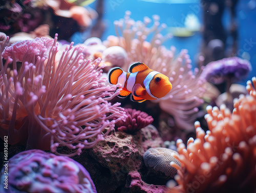Nemo fish and coral