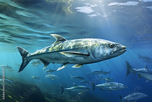 herring  in ocean natural environment. Ocean nature photography © Muhammad
