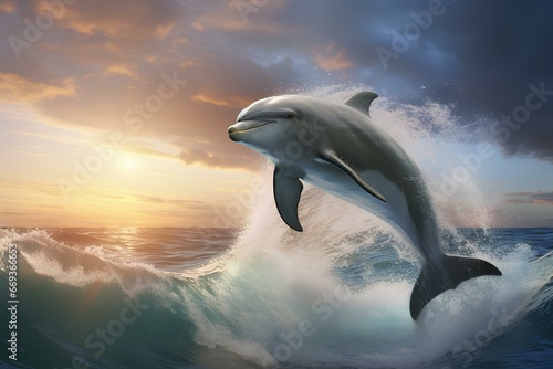 porpoise in ocean natural environment. Ocean nature photography