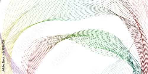 Abstract colorful wave circle line on transparent background modern stream wave and wave curve round lines background. Vector business Illustration pattern of lines in transparent background