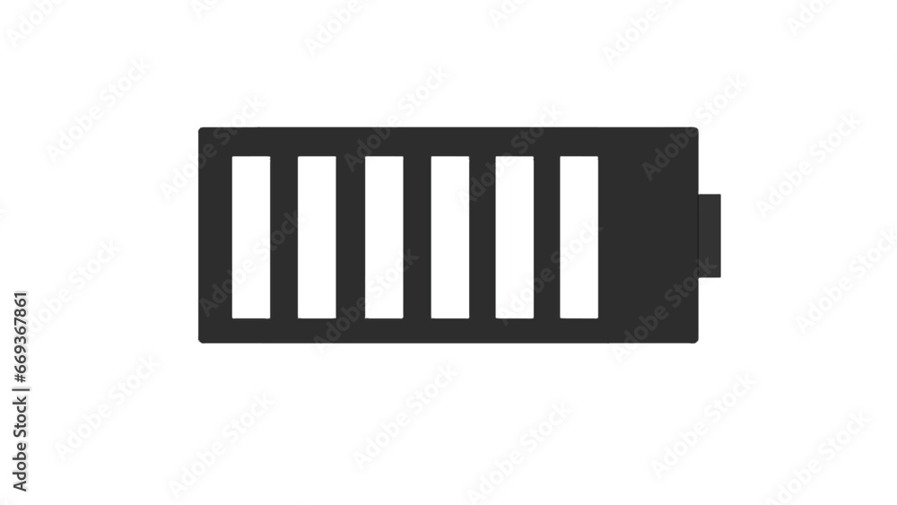 Battery charge sign on white background. Neon battery icon Battery charge sign on white background. Neon battery icon