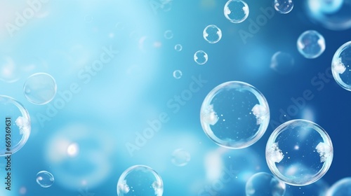 Gentle Soap Sud Bubble Floating in Calm Blue Sky generated by AI tool 