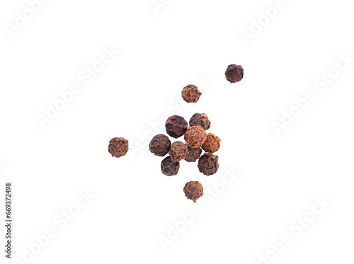 Black pepper isolated on transparent png
