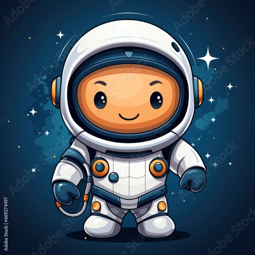 Cute Astronaut Hug Cute Star Cartoon, Cartoon Illustration For Tshirt, Mug