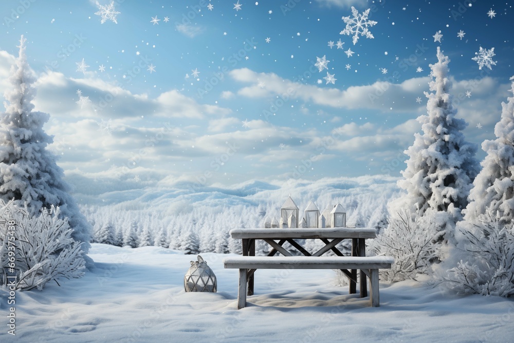 bench in winter park bench in winter park