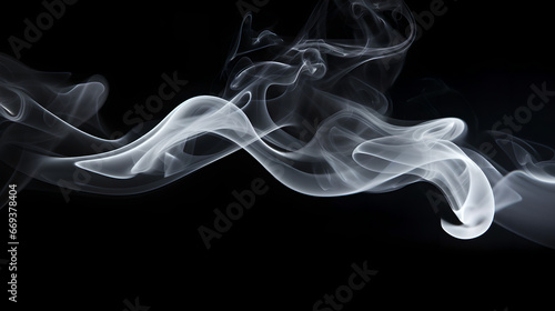 smoke on black background, Generative AI