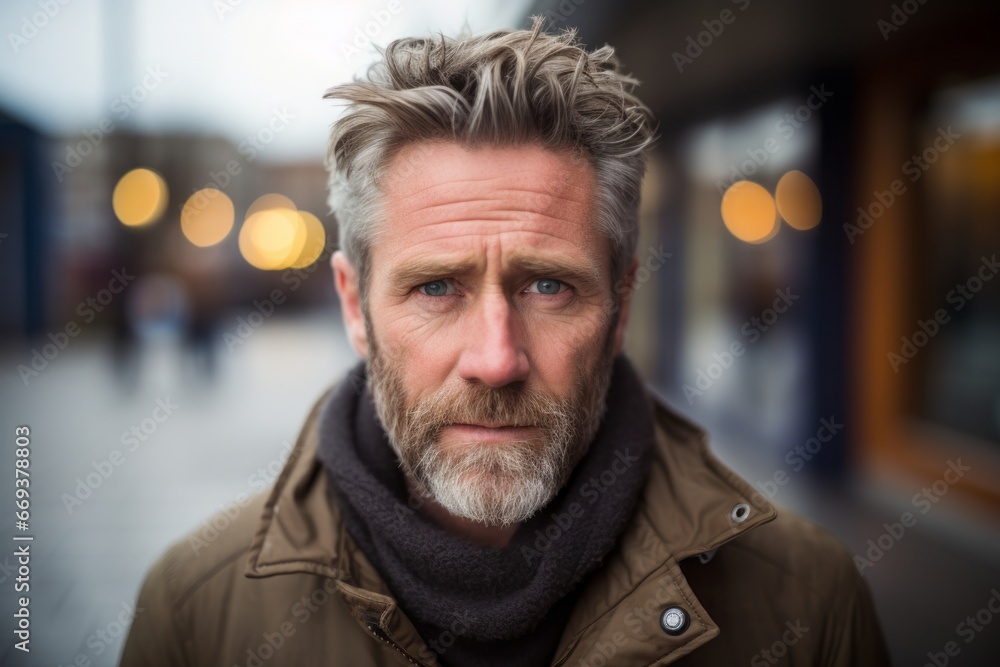 Portrait of a senior man wearing a coat in a city. Portrait of a senior man wearing a coat in a city.