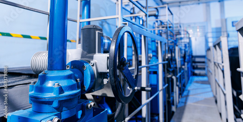 Bild auf Leinwand Banner industry waterworks