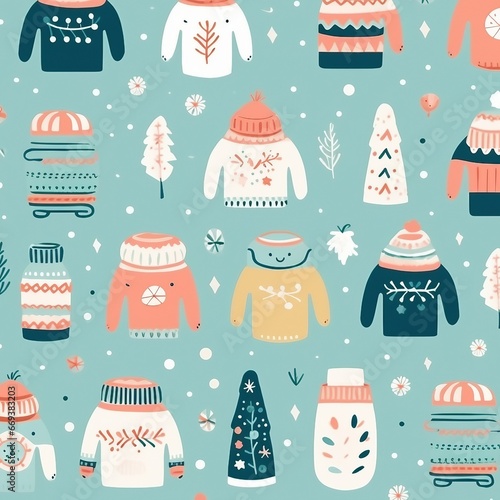 christmas seamless pattern Winter Chic Kid s Apparel Textile