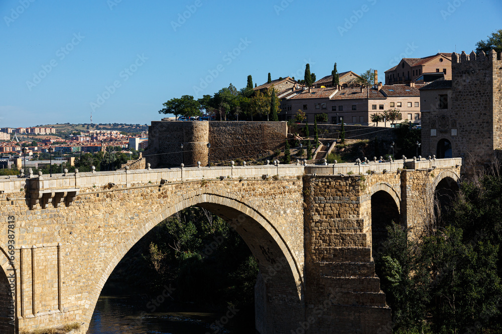 Details from San Martin's bridge in Toledo, Spain