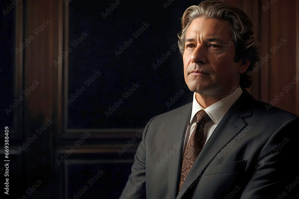 Professional Businessman in a Suit and Tie in a Meeting Room Generative AI Professional Businessman in a Suit and Tie in a Meeting Room Generative AI