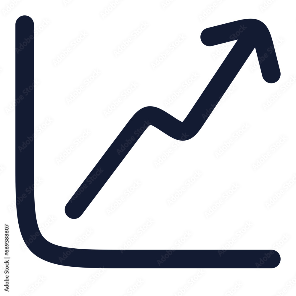 line chart icon for business and marketing line chart icon for business and marketing