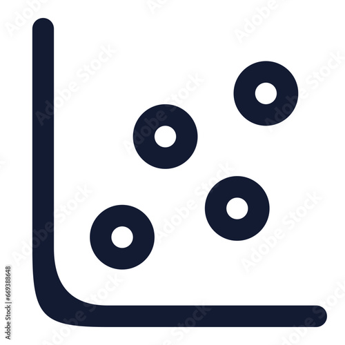scatter plot icon for business and marketing
