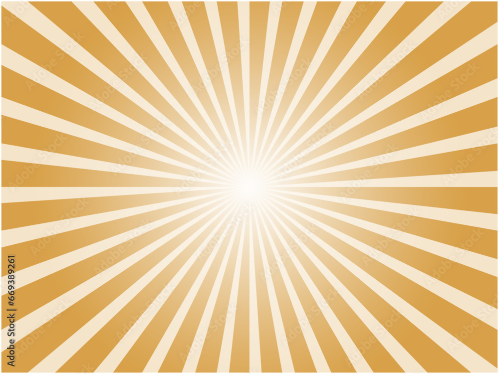 眩しい太陽光線イメージのシンプルな集中線背景素材_オレンジ 眩しい太陽光線イメージのシンプルな集中線背景素材_オレンジ
