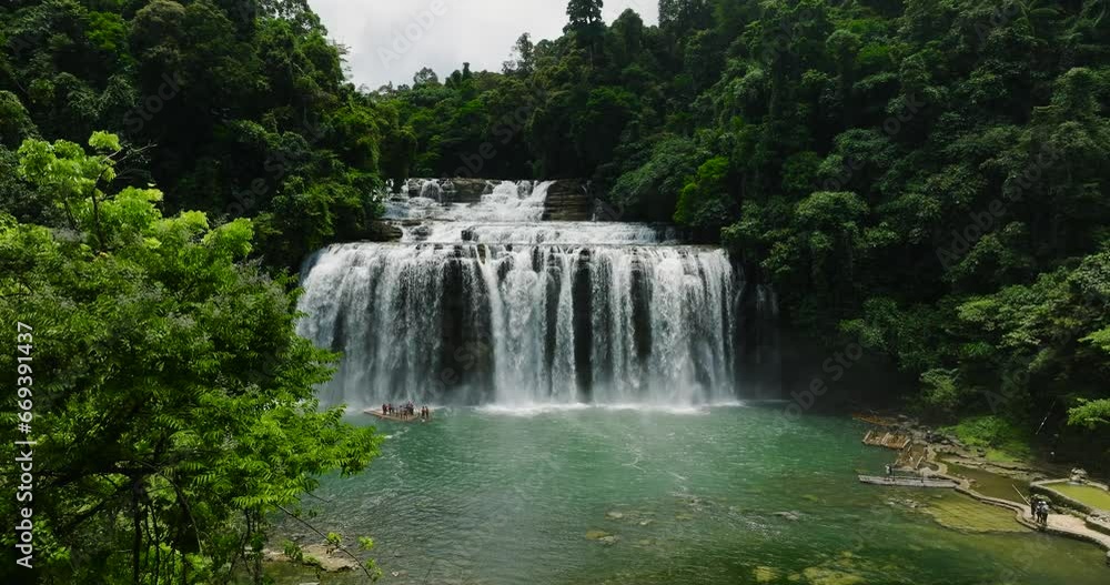 Waterfalls in tropical mountain. Tinuy-an Falls. Mindanao, Philippines. Waterfalls in tropical mountain. Tinuy-an Falls. Mindanao, Philippines.