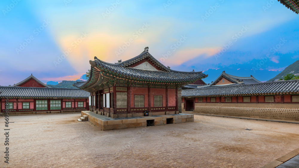 The palace complex or smaller palaces and halls inside Gyeongbokgung Palace The palace complex or smaller palaces and halls inside Gyeongbokgung Palace