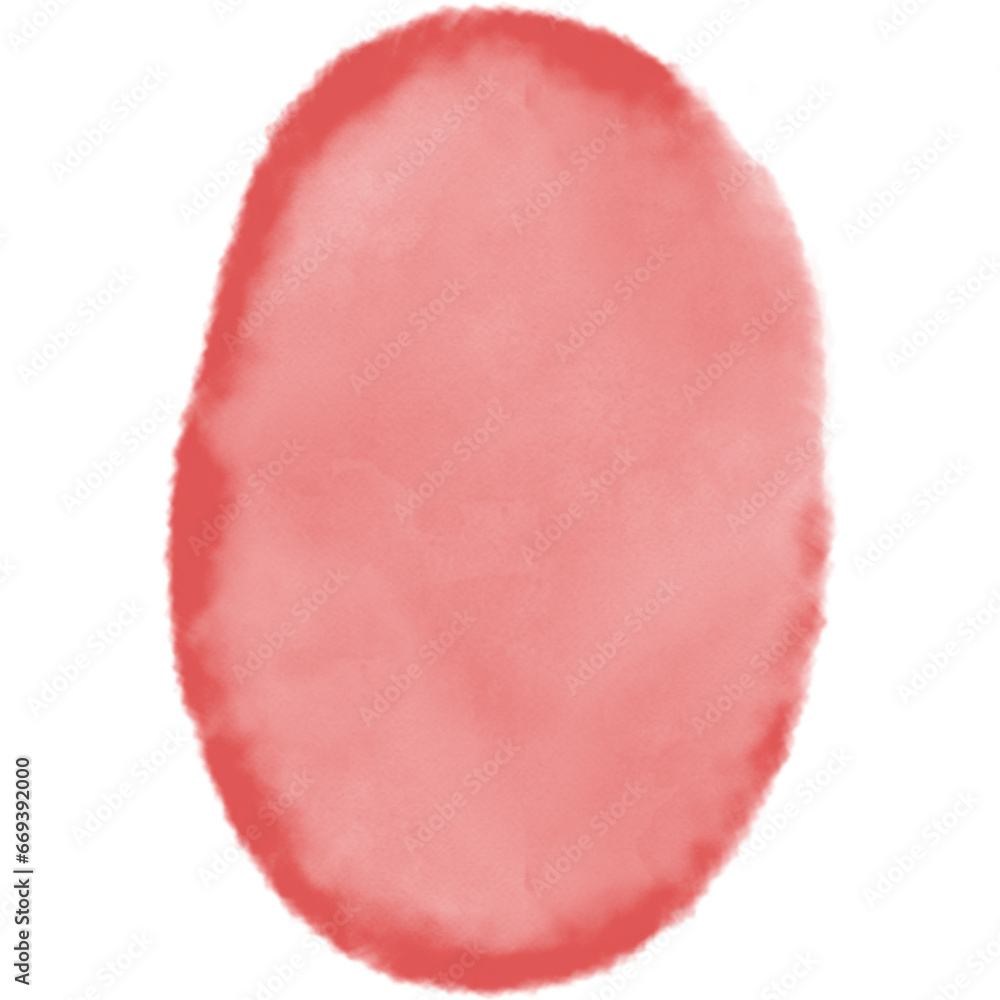 Red watercolor background for textures and backgrounds, circle round spot