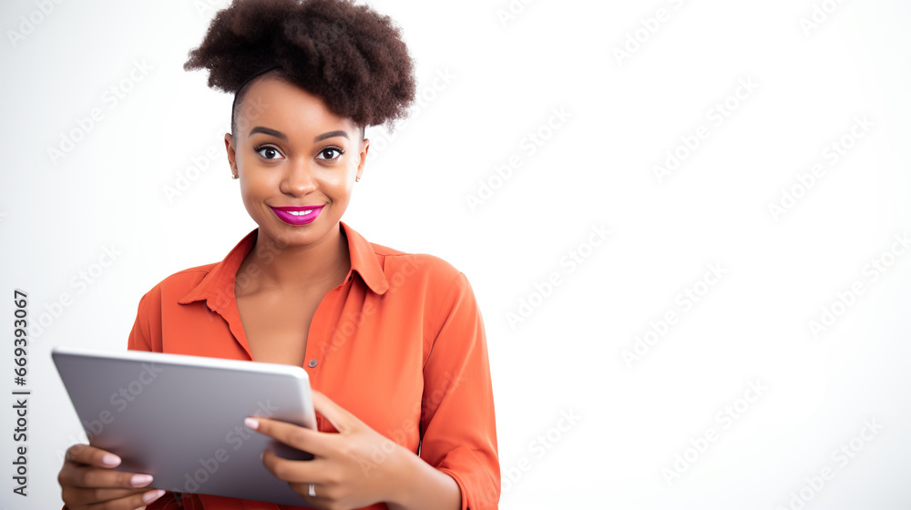woman holding a tablet woman holding a tablet