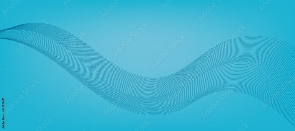 Abstract Blue Gradient Background Template with Blue Wavy Lines. Winter Background. Abstract Blue Gradient Background Template with Blue Wavy Lines. Winter Background.