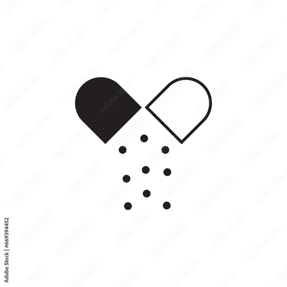 open capsule icon vector open capsule icon vector