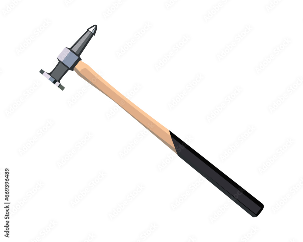 Vector Illustration bumping hammer isolated on white background. Carpentry hand tools. Vector Illustration bumping hammer isolated on white background. Carpentry hand tools.