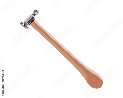 Vector Illustration bumping hammer isolated on white background. Carpentry hand tools.
