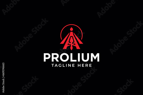 Oil drill and rig company modern logo design for petroleum business