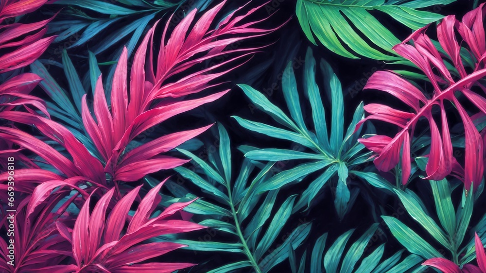 a painting of a bunch of leaves on a black background a painting of a bunch of leaves on a black background