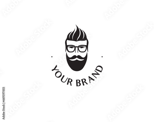 haircut graphic and logo of barber shop (ID: 669397003)