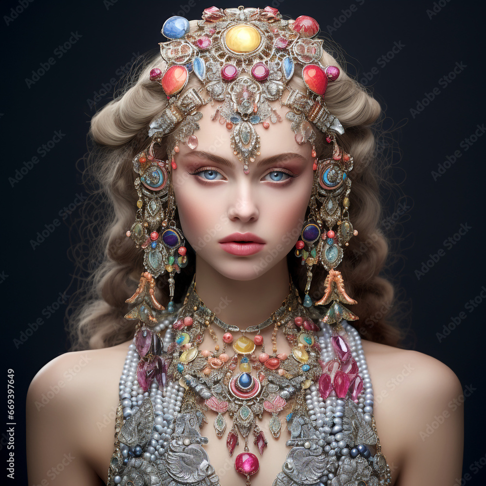 Ai Generated woman with makeup and hairstyle Ai Generated woman with makeup and hairstyle