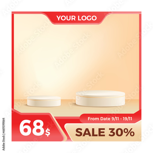 Vector special offer social media post template