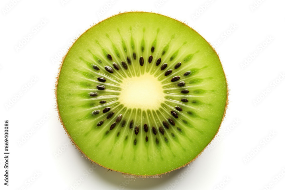 Slice of kiwi on white background. Slice of kiwi on white background.