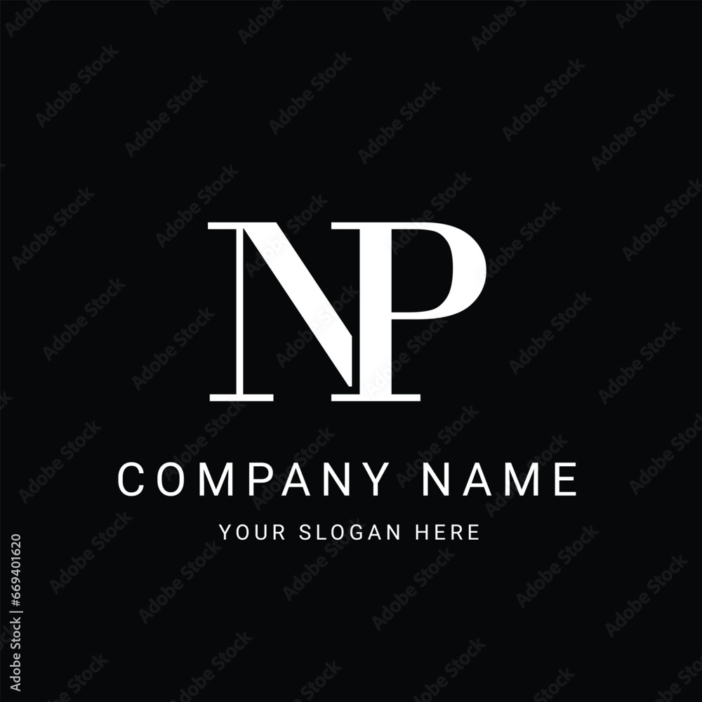 NP Letter Initial Logo Design Template Vector Illustration NP Letter Initial Logo Design Template Vector Illustration