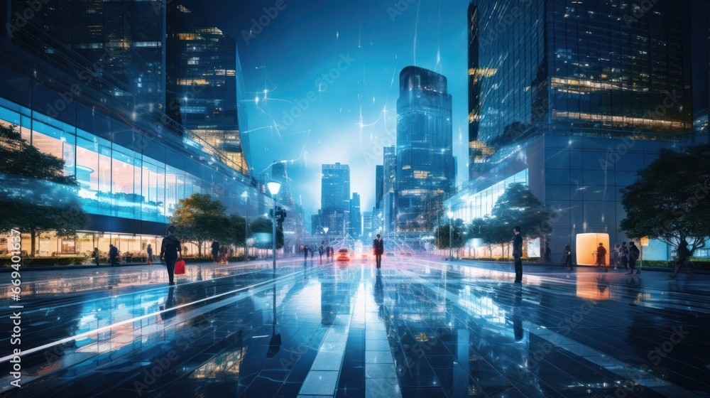 Fototapeta premium Utilizing motion detection to boost city efficiency and responsiveness