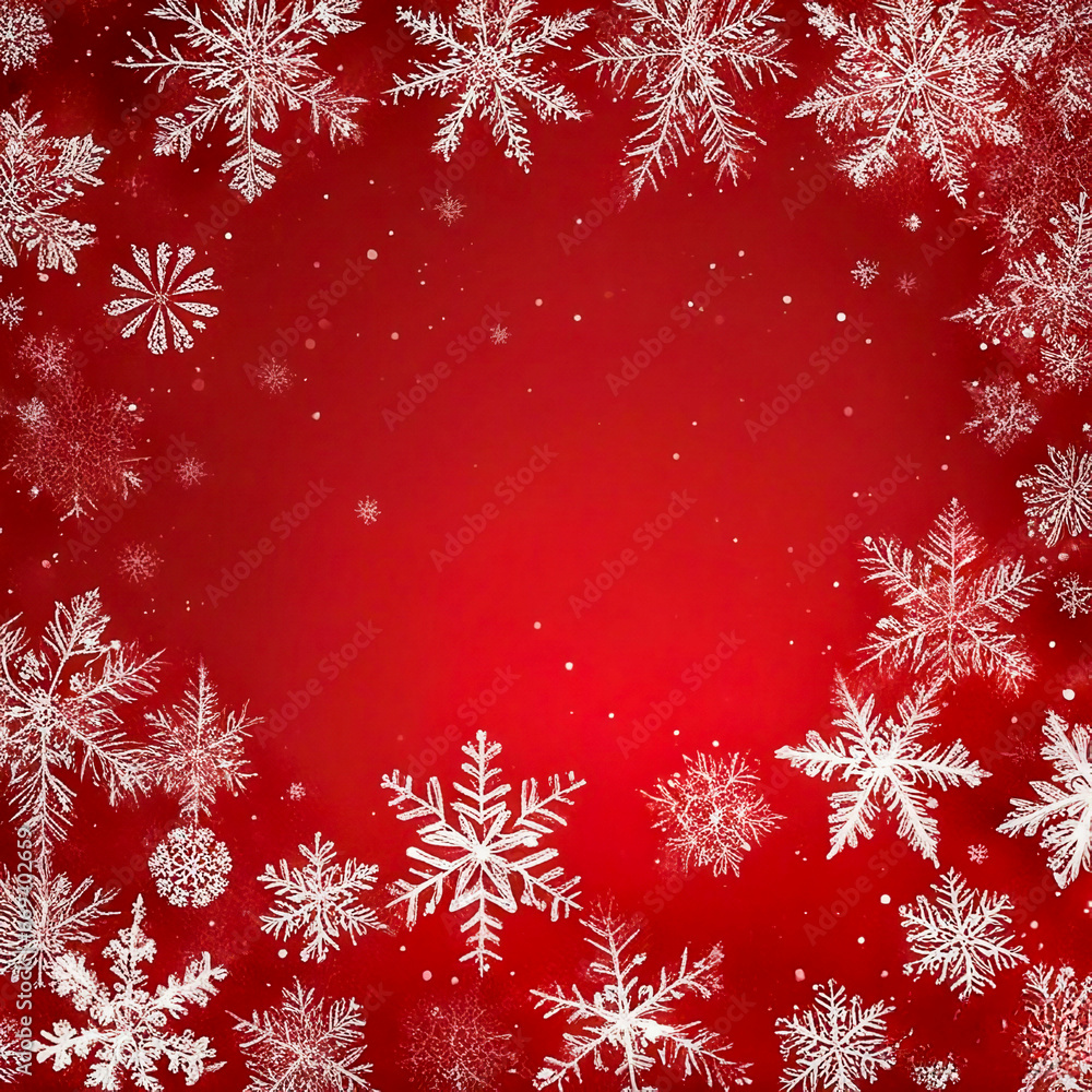 red Christmas Background with white snowflakes red Christmas Background with white snowflakes