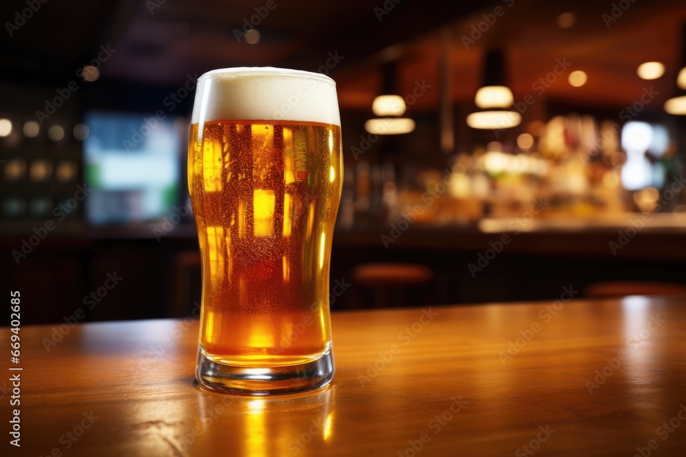 Pint Of Beer In Glass Pint Of Beer In Glass