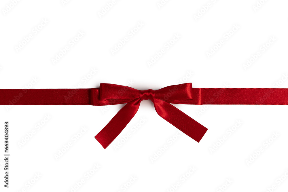 Shiny red satin ribbon bow Shiny red satin ribbon bow