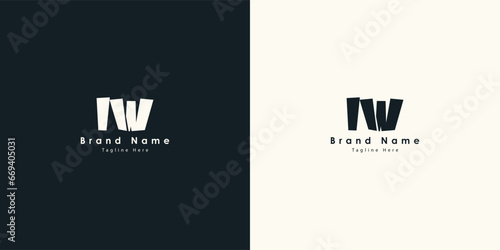 IW letters vector logo design