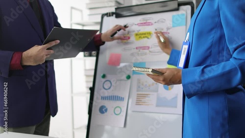 Wallpaper Mural Handshake, Colleagues, business partners are talking and discussing business project planning in the office. Torontodigital.ca