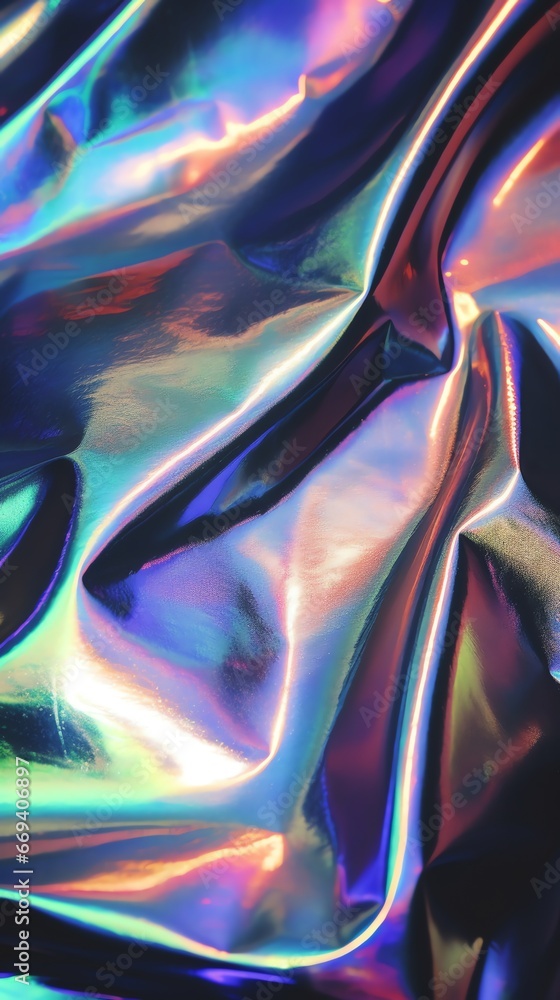 Shiny metallic holographic foil material texture background Shiny metallic holographic foil material texture background