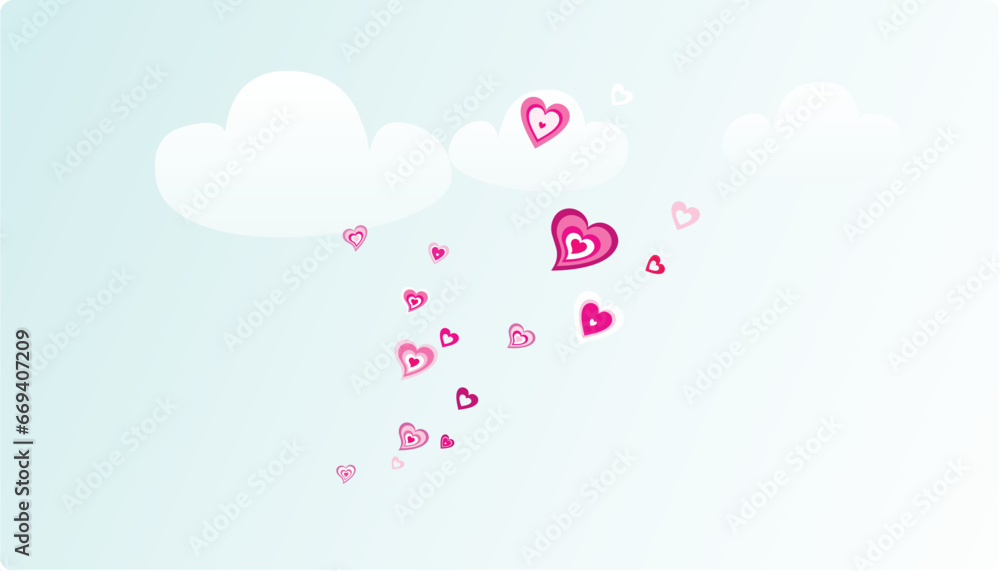 Hearts, clear sky, clouds, flying hearts, clear hearts, hearts and clouds, hearts and sky, Hearts, clear sky, clouds, flying hearts, clear hearts, hearts and clouds, hearts and sky,