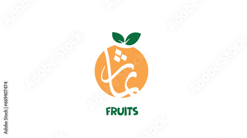 fruits logo, orange logo, apple logo, food logo, food, logo, restaurant logo, kitchen logo, orange juice, apple juice, apples, oranges, strong logo and Arabic calligraphy, Arabic logo