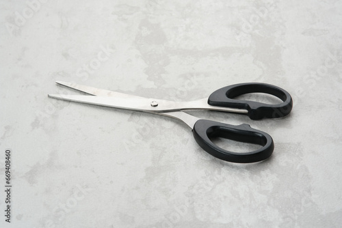 Bild auf Leinwand Black metal scissors, close up
