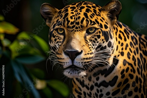 Powerful leopard animal hunting its prey