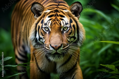 Cute big tiger feline animal nature