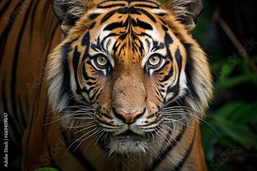 Cute big tiger feline animal nature