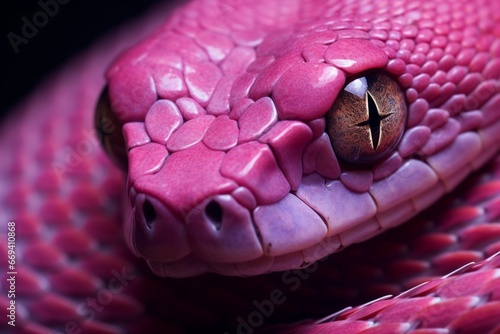 A rare colored serpent snake posing for a photo