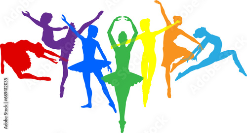 Ballet dancer silhouette ballerina dancers poses woman dancing silhouettes