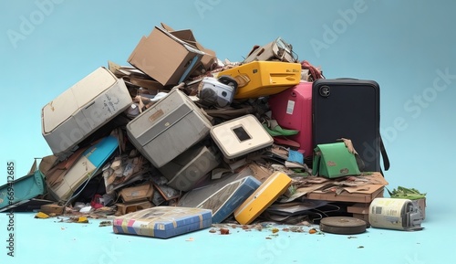 A pile of discarded or unwanted goods. AI Generated